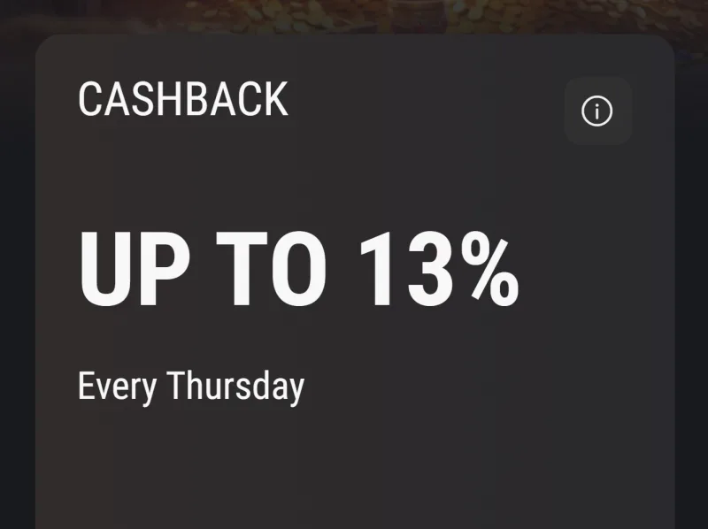 King Billy cashback tile: up to 13% back every Thursday